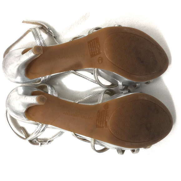 ❌SOLD❌Antonio Melani Silver Jeweled Stilleto's 9.5 - Picture 7 of 8